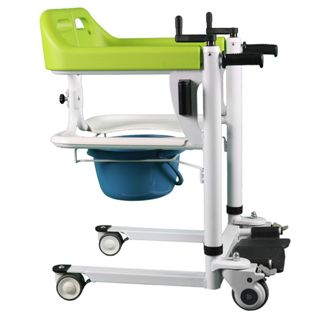 Silla de transferencia de la transferencia del paciente de la silla multifuncional de la transferencia del precio barato con la cómoda